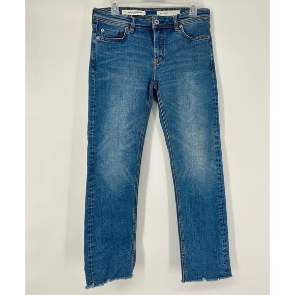 Anthropologie Pilcro and the letterpress slim straight jeans size 27 raw hem - Picture 2 of 9